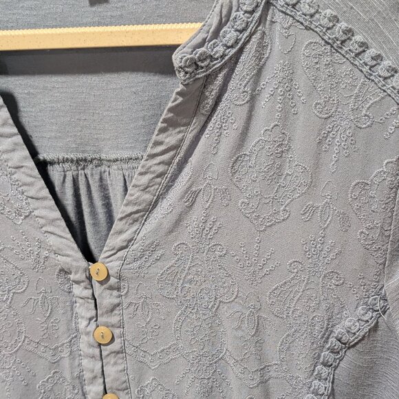 Democracy Blue Bracelet Sleeve Top - Picture 5 of 5